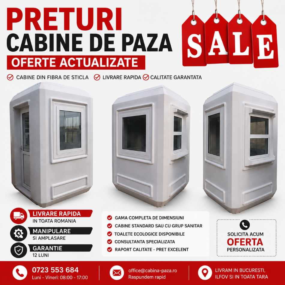 Preturi cabine de paza produse in Romania Preturi cabine de paza produse in Romania