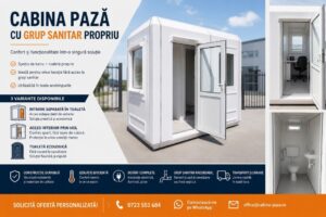 Cabina paza cu grup sanitar la vanzare
