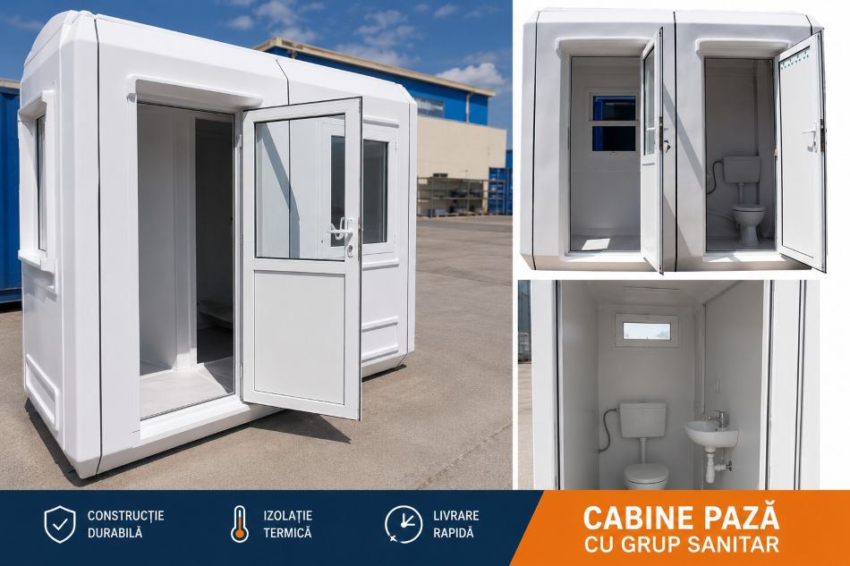 Cabina paza cu grup sanitar produsa in Romania