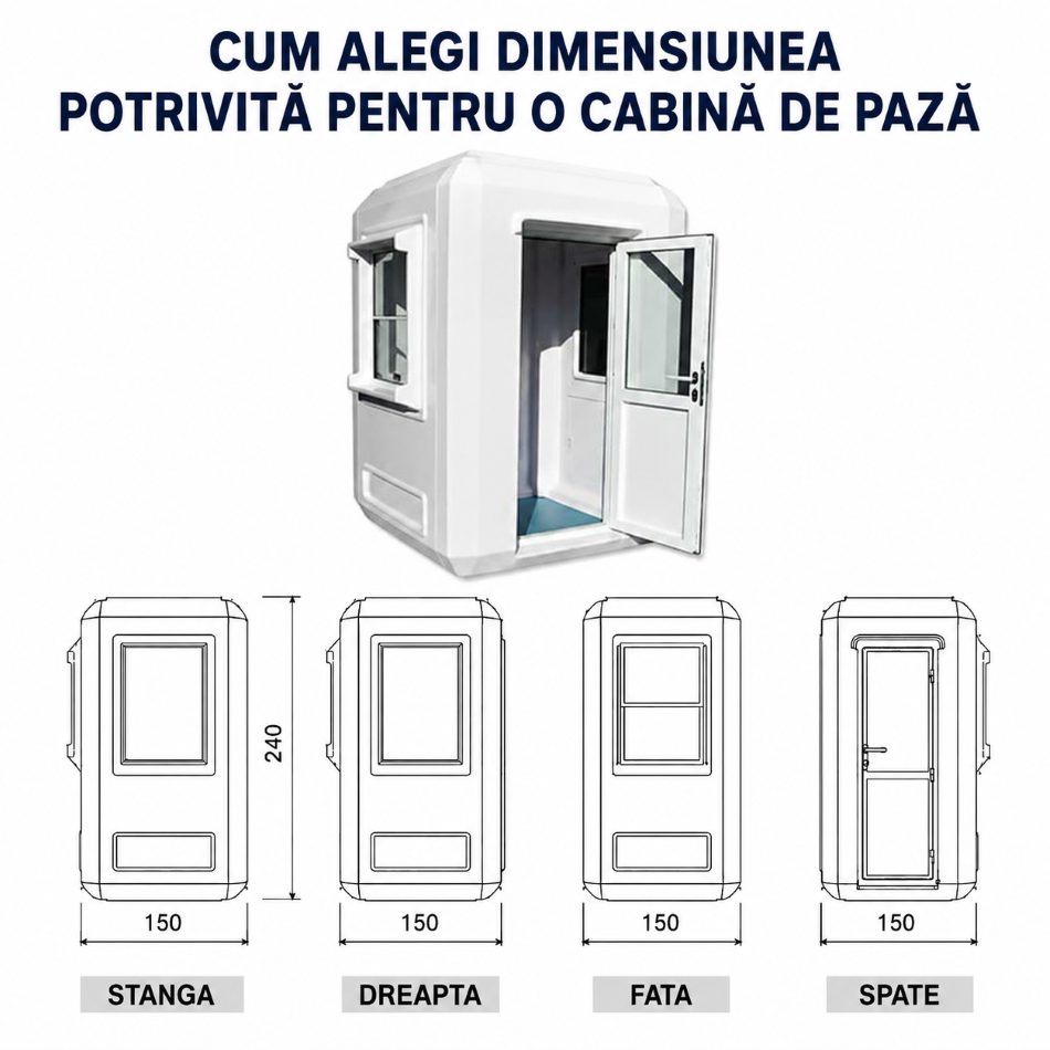 Cum alegi dimensiunea potrivita pentru o cabina de paza la EstPoint