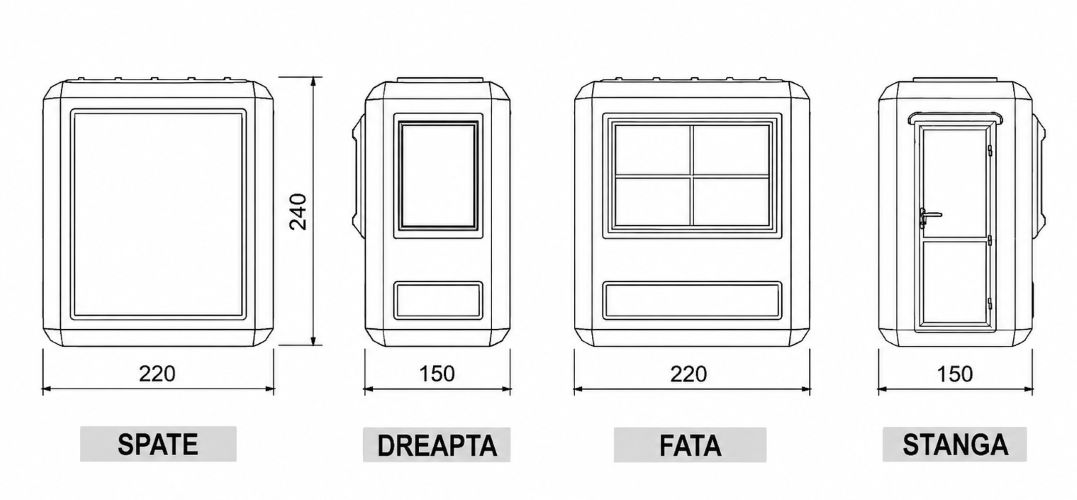 Schita cabina paza K1522